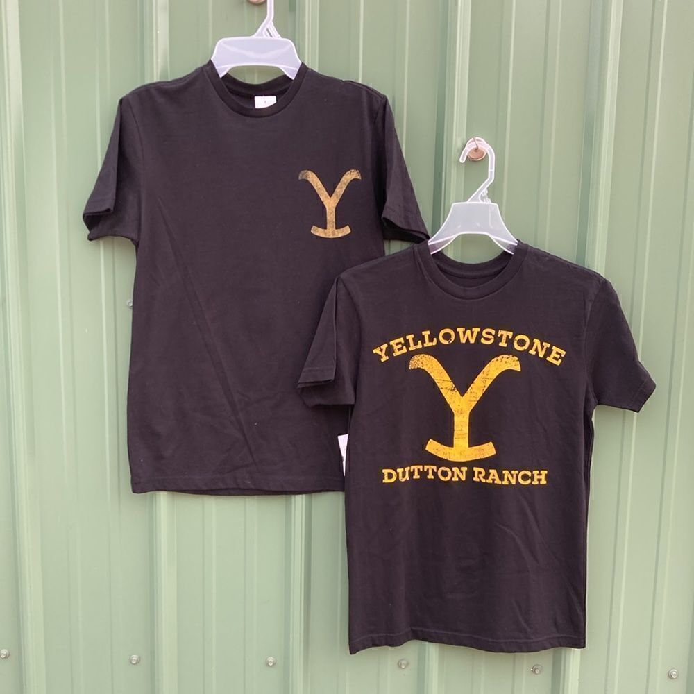 Yellowstone Men's Cotton Dutton Ranch Logo Short Sleeve T-Shirts 2-Pack Size XS